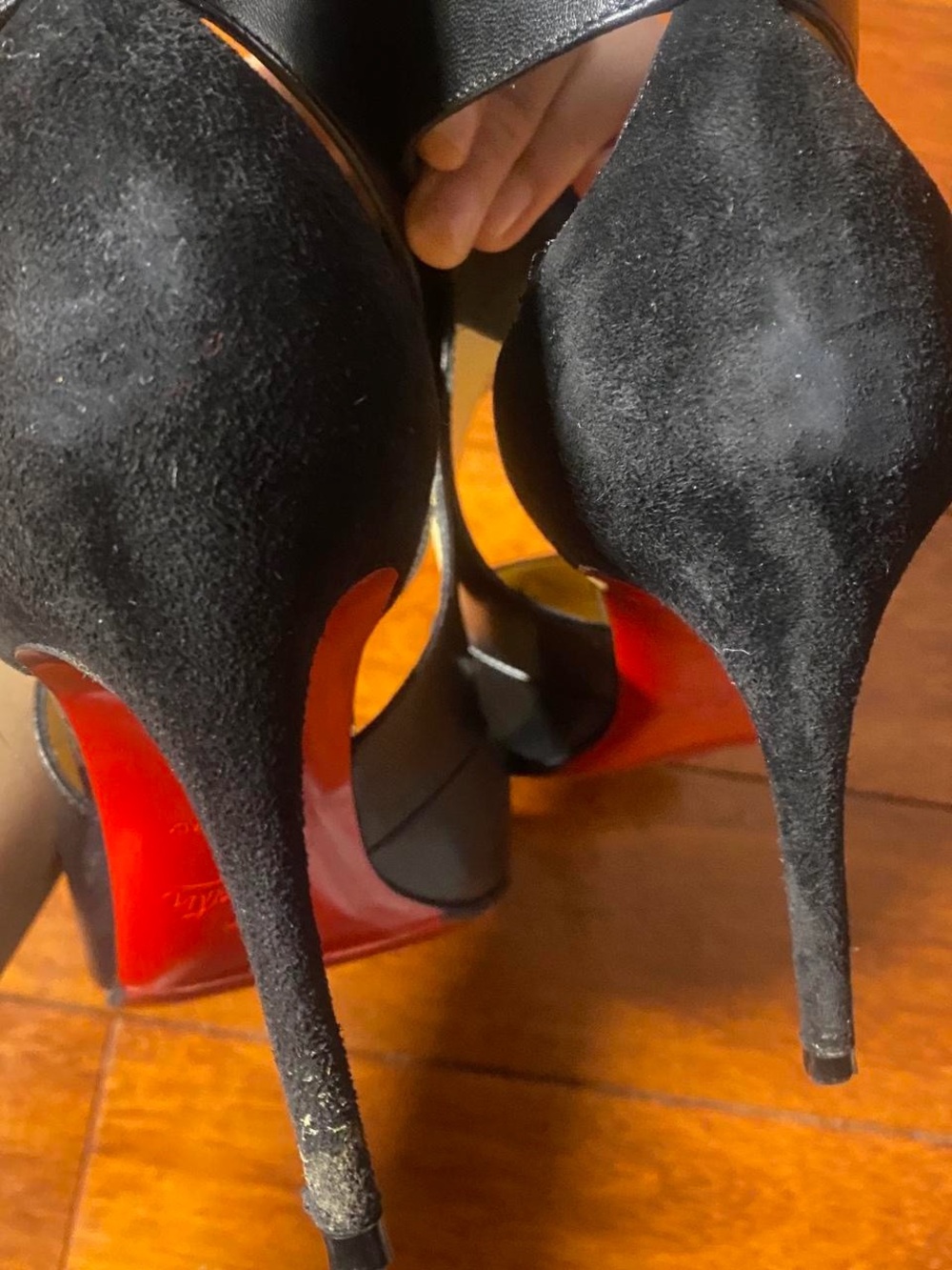 Black Women's Cutout Pointed-Toe Heels - Picture 7 of 8